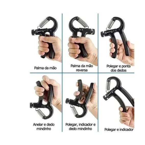 Hand Grip Ajustável 5–60kg – Fortaleça Mãos, Dedos e Antebraço