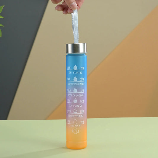 Kit Garrafas Fitness Motivacionais – 900ml + 300ml | Hidratação para Treino e Dia a Dia