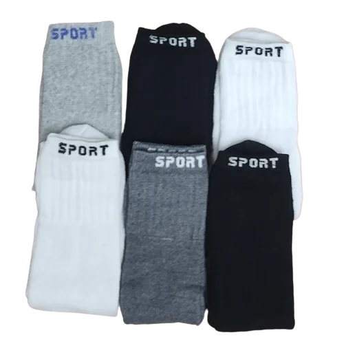 Kit 6 Pares de Meias Masculinas Sport Cano Alto – Conforto e Performance para Treino e Dia a Dia